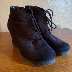 EUC black wedge booties. LAST CHANCE price reduced